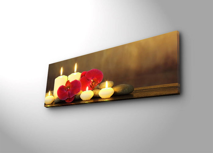 Wallity Cuadro Decorativo en Lienzo Iluminado con LED 30x90 cm Multicolor
